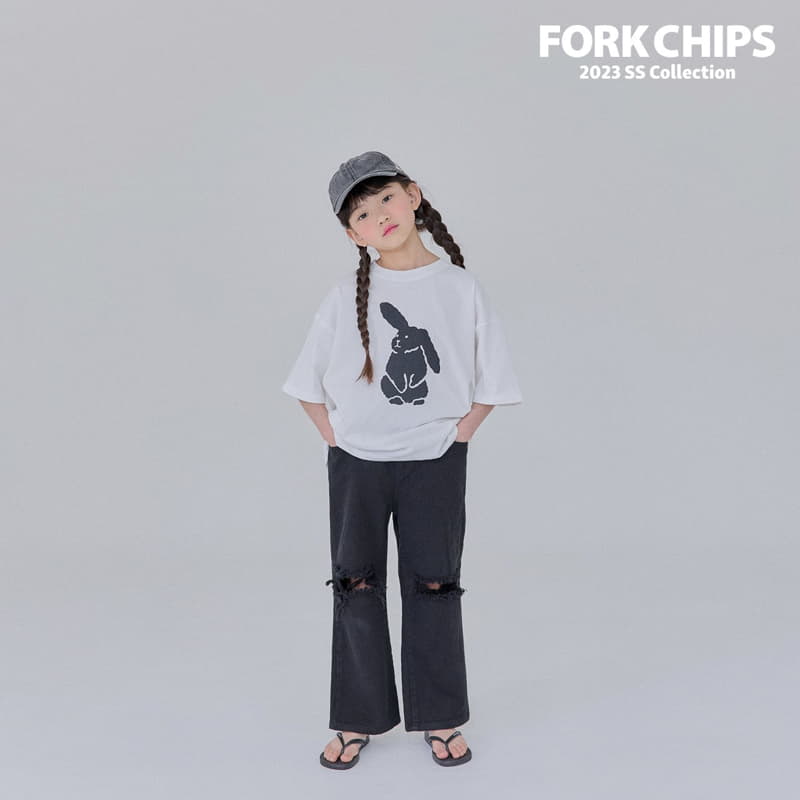 Fork Chips - Korean Children Fashion - #designkidswear - Wigle Bunny Tee - 10