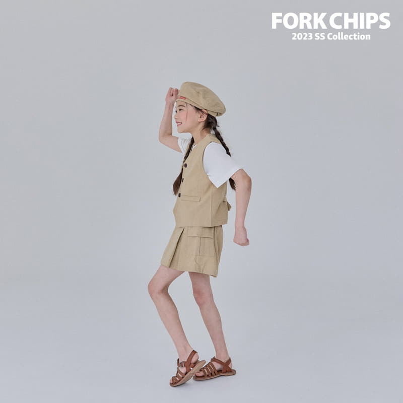Fork Chips - Korean Children Fashion - #discoveringself - Log Cargo Skirt - 12