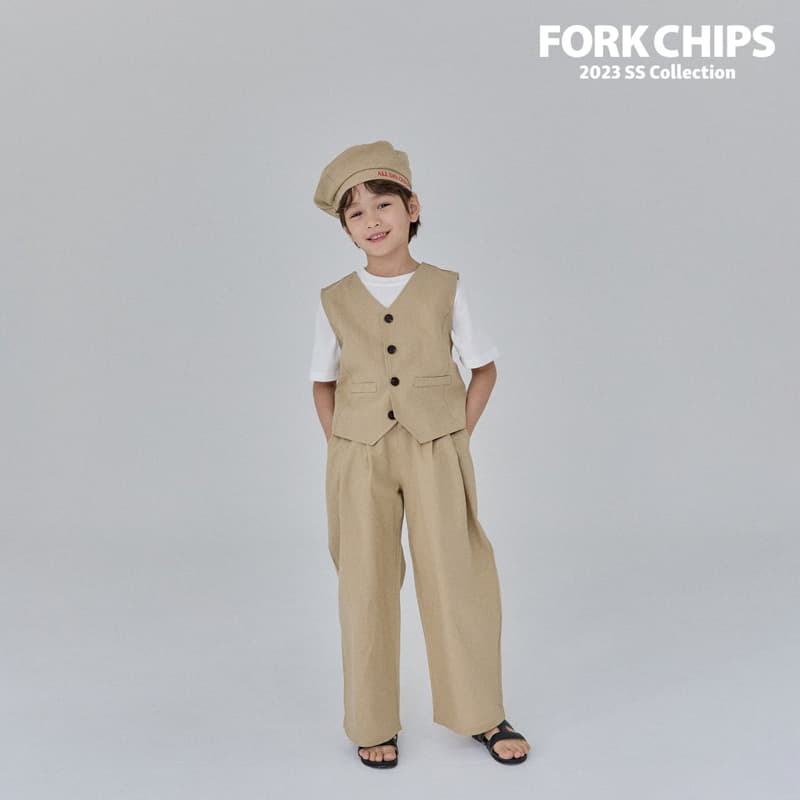 Fork Chips - Korean Children Fashion - #discoveringself - Live Linen Vest - 11