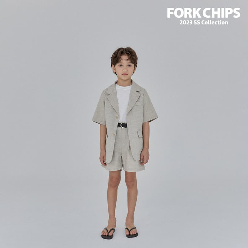 Fork Chips - Korean Children Fashion - #discoveringself - Tom Linen Jacket - 9