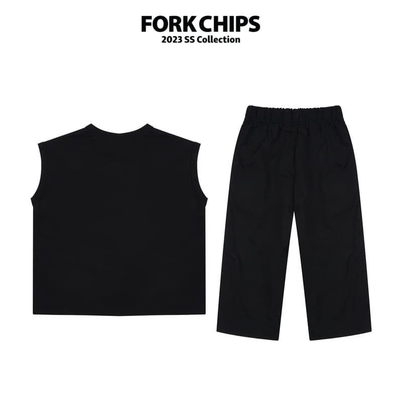 Fork Chips - Korean Children Fashion - #designkidswear - Dry Top Bottom Set - 4