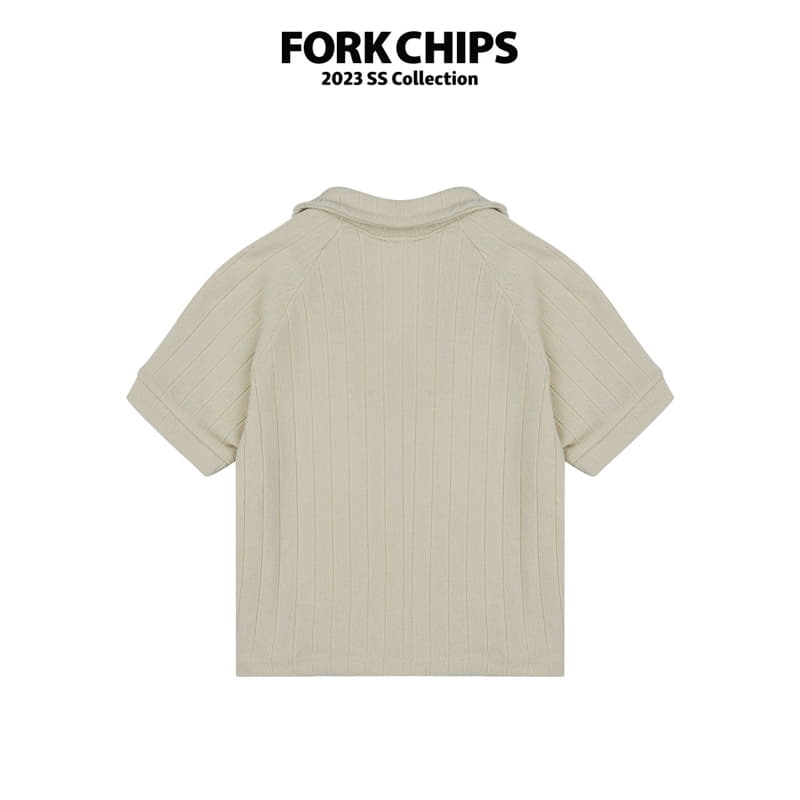 Fork Chips - Korean Children Fashion - #discoveringself - Wish Collar Tee - 3