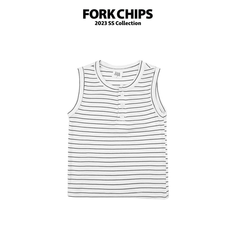 Fork Chips - Korean Children Fashion - #discoveringself - Lazy Rib Sleeveless