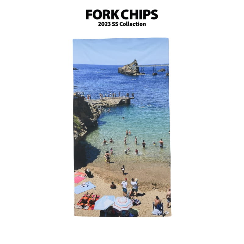 Fork Chips - Korean Children Fashion - #discoveringself - Chips Beach Towel