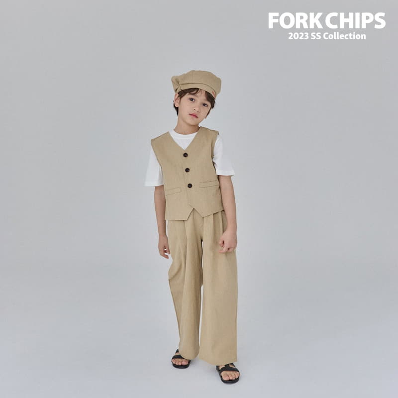 Fork Chips - Korean Children Fashion - #fashionkids - Live Linen Vest - 12