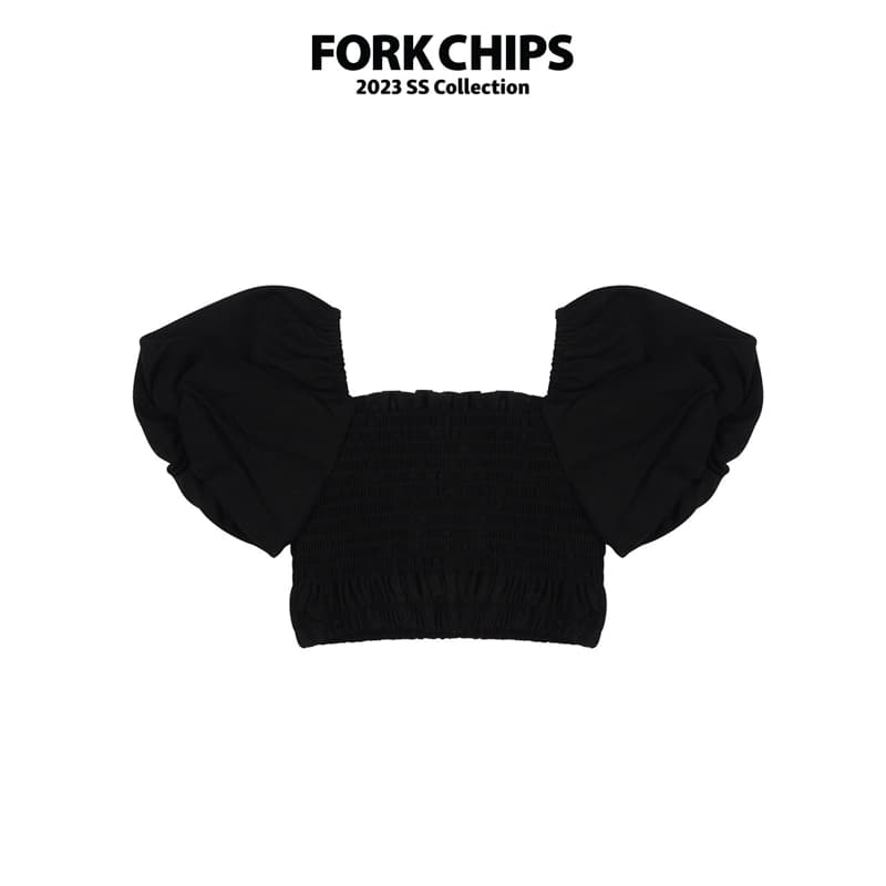 Fork Chips - Korean Children Fashion - #fashionkids - Dunday Crop Blouse