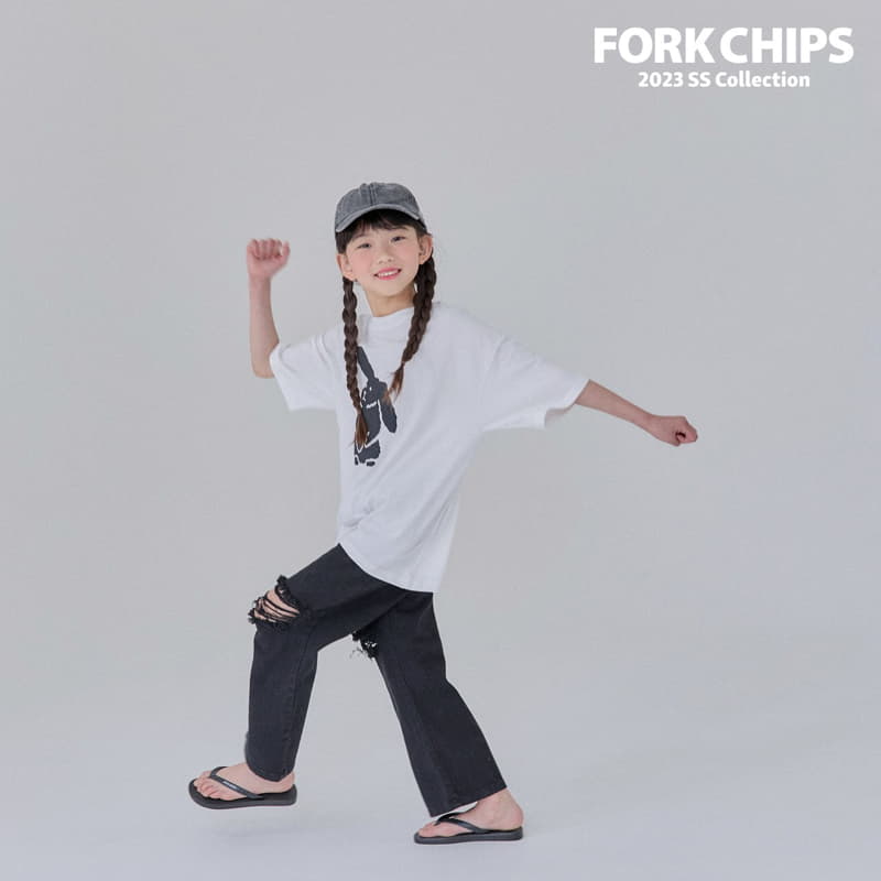 Fork Chips - Korean Children Fashion - #fashionkids - Wigle Bunny Tee - 12