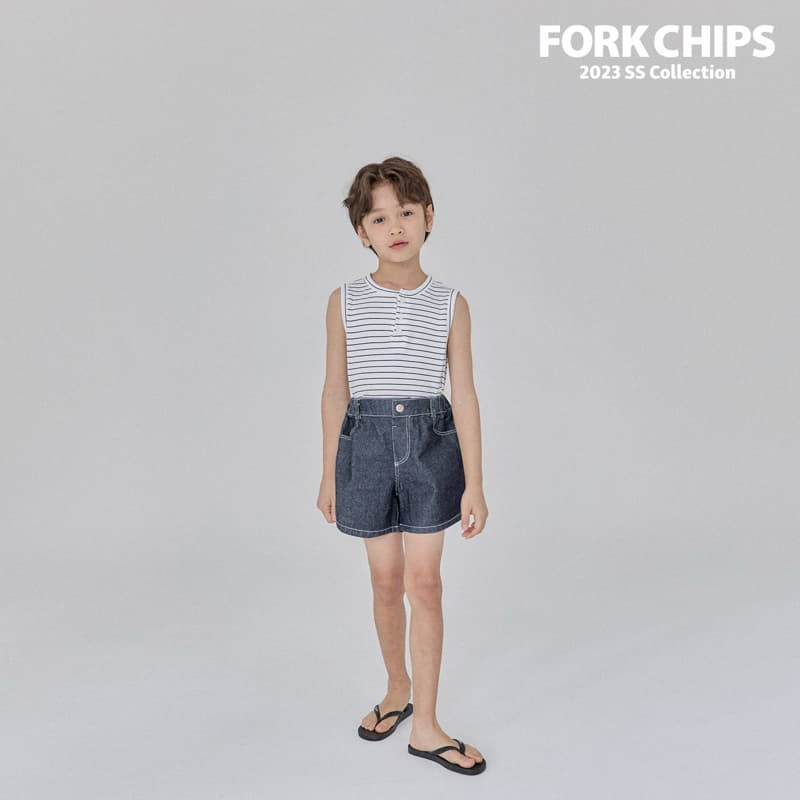 Fork Chips - Korean Children Fashion - #fashionkids - More Denim Shorts - 7