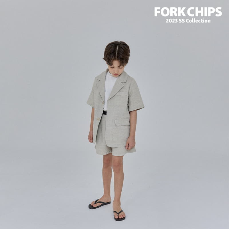 Fork Chips - Korean Children Fashion - #kidsshorts - Tom Linen Jacket - 11