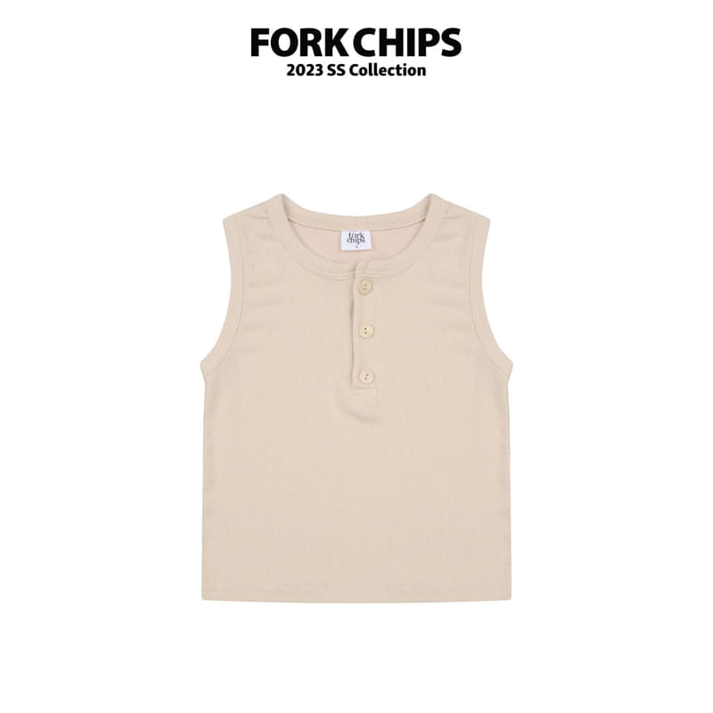 Fork Chips - Korean Children Fashion - #kidsshorts - Lazy Rib Sleeveless - 3
