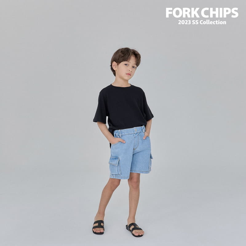 Fork Chips - Korean Children Fashion - #kidsshorts - Double Cargo Jeans - 9
