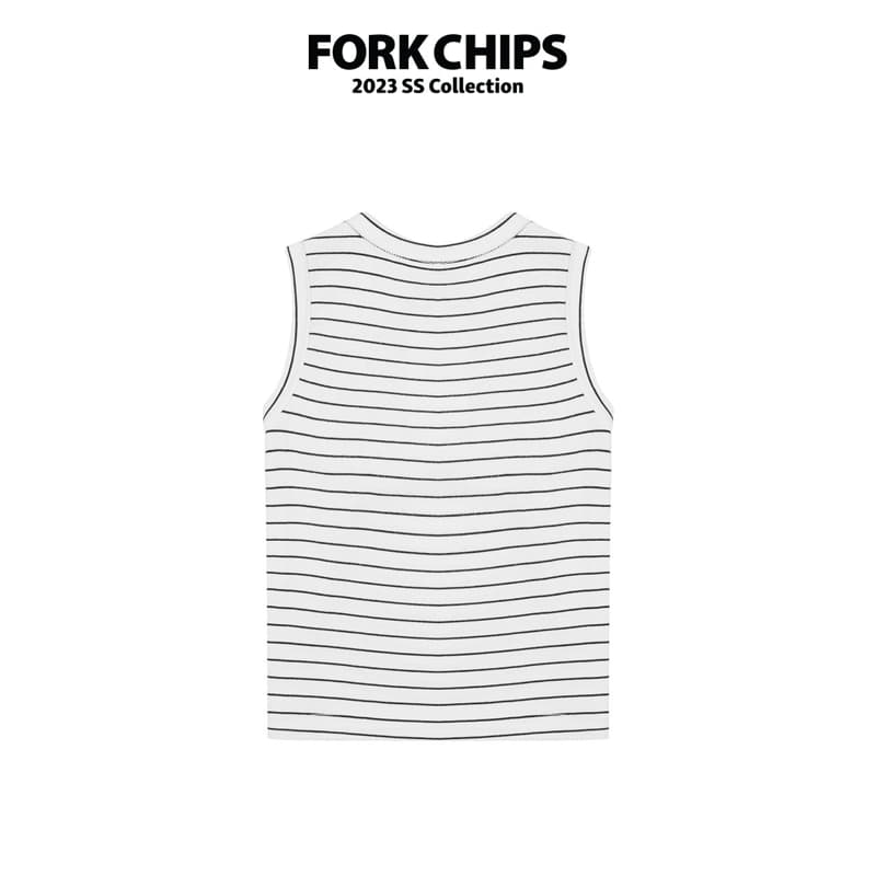 Fork Chips - Korean Children Fashion - #kidsshorts - Lazy Rib Sleeveless - 4