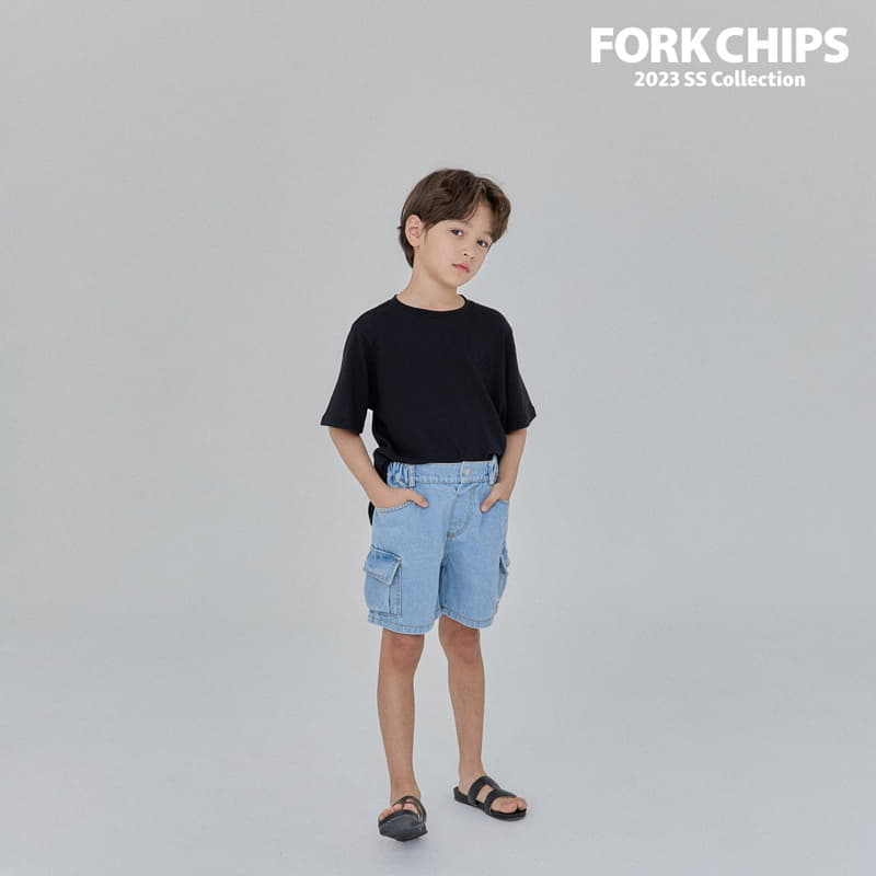Fork Chips - Korean Children Fashion - #kidsstore - Double Cargo Jeans - 10