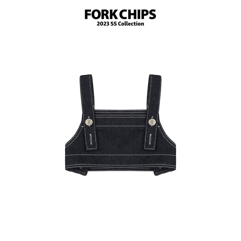Fork Chips - Korean Children Fashion - #kidzfashiontrend - Highteen Dungarees - 2