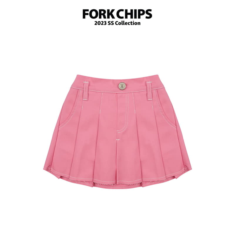Fork Chips - Korean Children Fashion - #kidzfashiontrend - Highteen Pleats Skirt