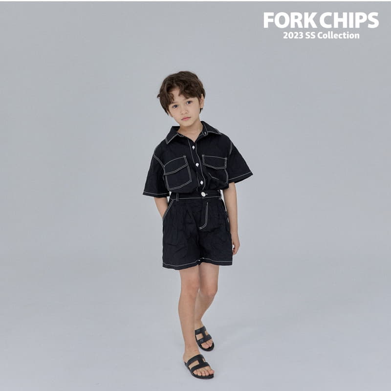 Fork Chips - Korean Children Fashion - #kidzfashiontrend - Rinkle Stitch Shirt - 12