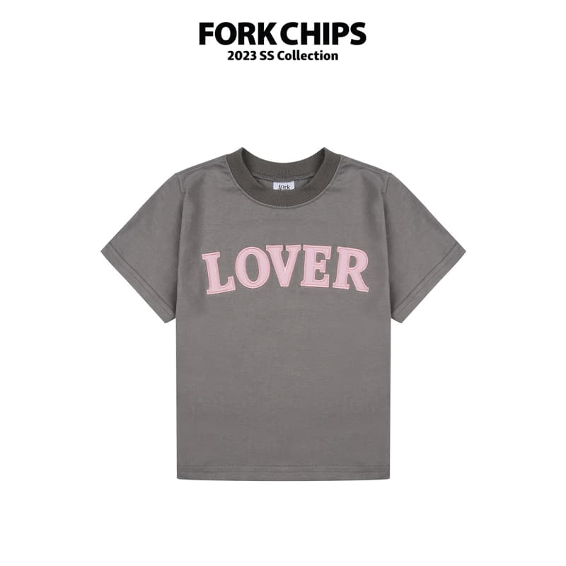 Fork Chips - Korean Children Fashion - #kidzfashiontrend - Lover Tee