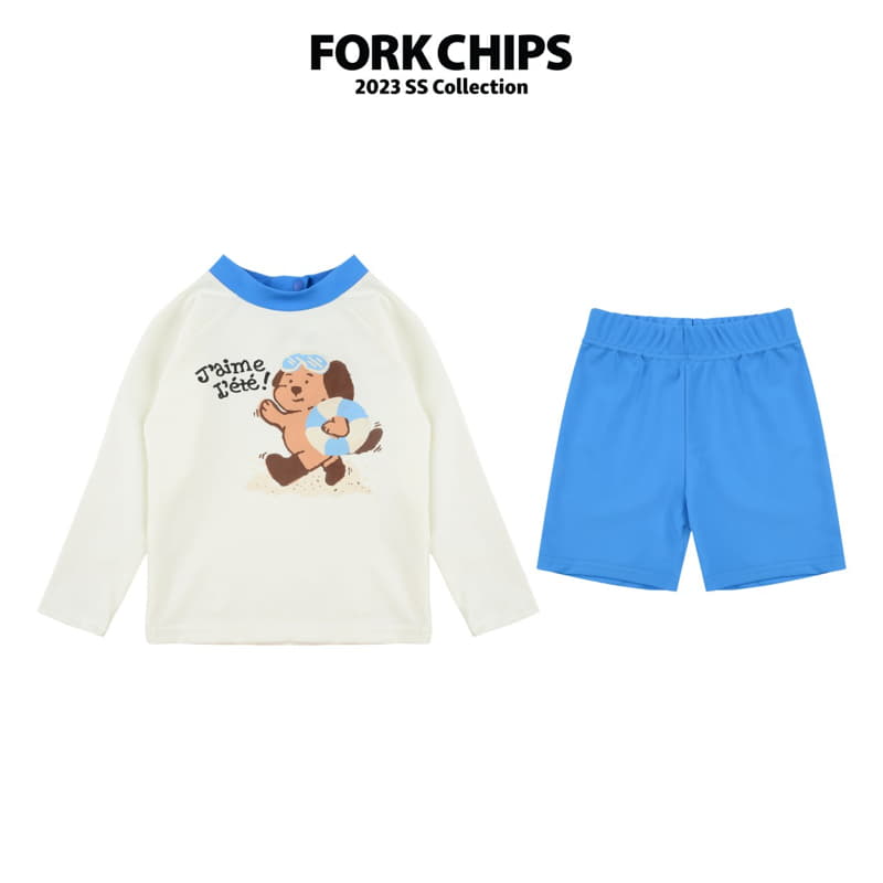 Fork Chips - Korean Children Fashion - #littlefashionista - Sand Puppy Rashguard - 2