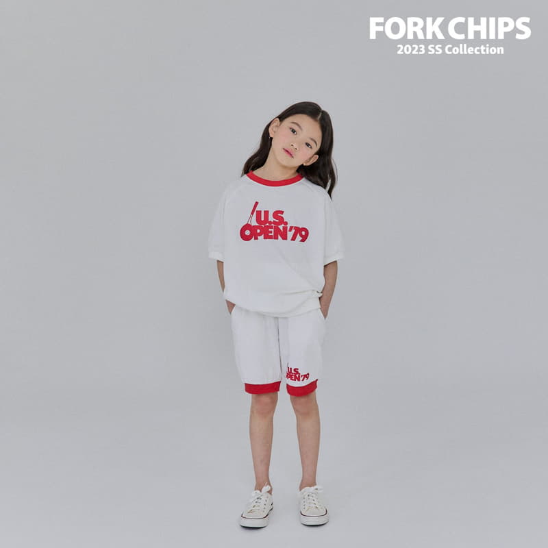 Fork Chips - Korean Children Fashion - #magicofchildhood - Open Top Bottom Set - 12