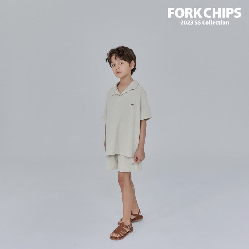 Fork Chips - Korean Children Fashion - #magicofchildhood - Wish Collar Tee - 10
