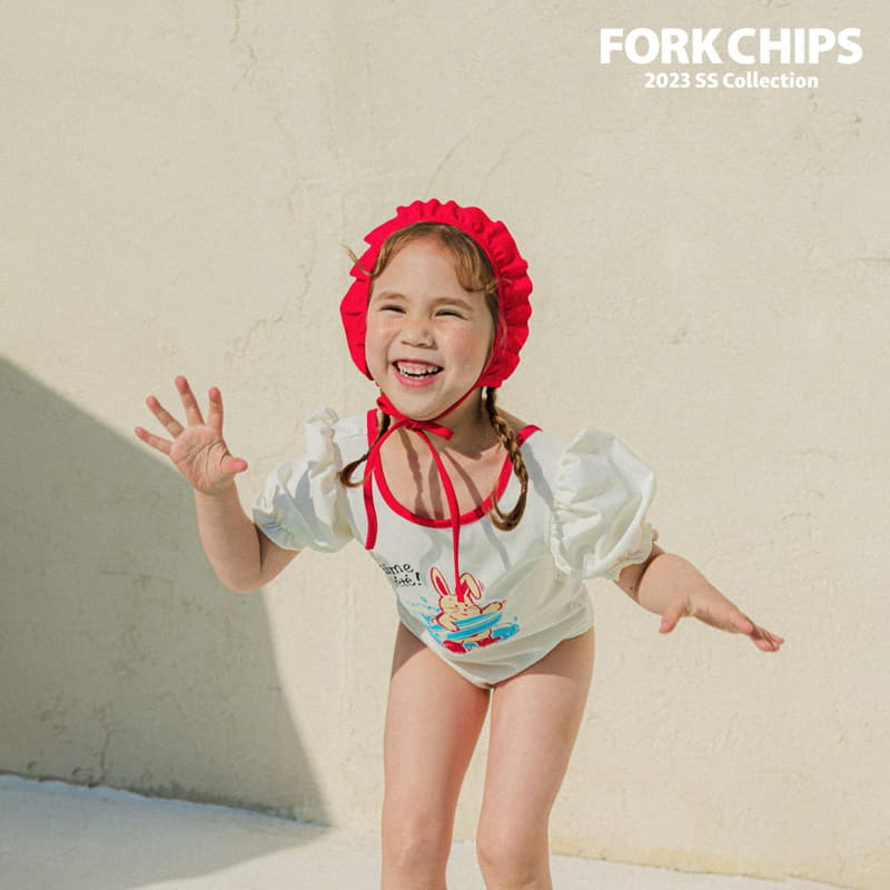 Fork Chips - Korean Children Fashion - #magicofchildhood - Frill Swim Hat - 6