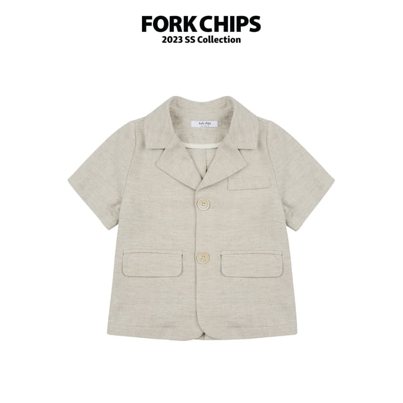Fork Chips - Korean Children Fashion - #minifashionista - Tom Linen Jacket