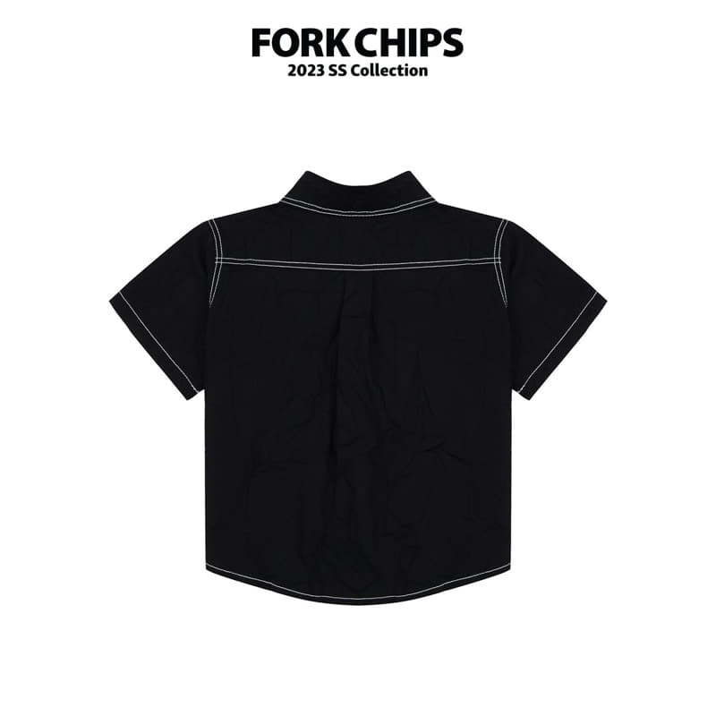 Fork Chips - Korean Children Fashion - #prettylittlegirls - Rinkle Stitch Shirt - 3