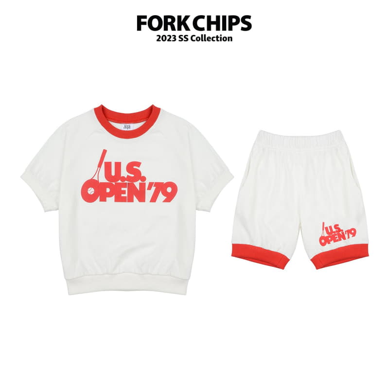 Fork Chips - Korean Children Fashion - #stylishchildhood - Open Top Bottom Set