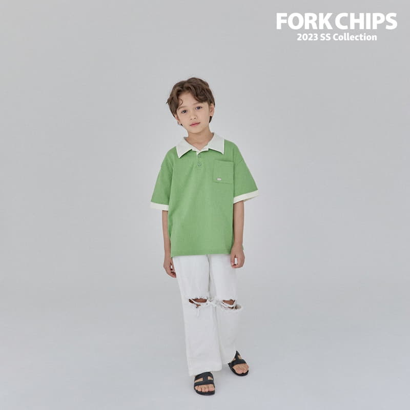 Fork Chips - Korean Children Fashion - #todddlerfashion - Berry Tee - 12
