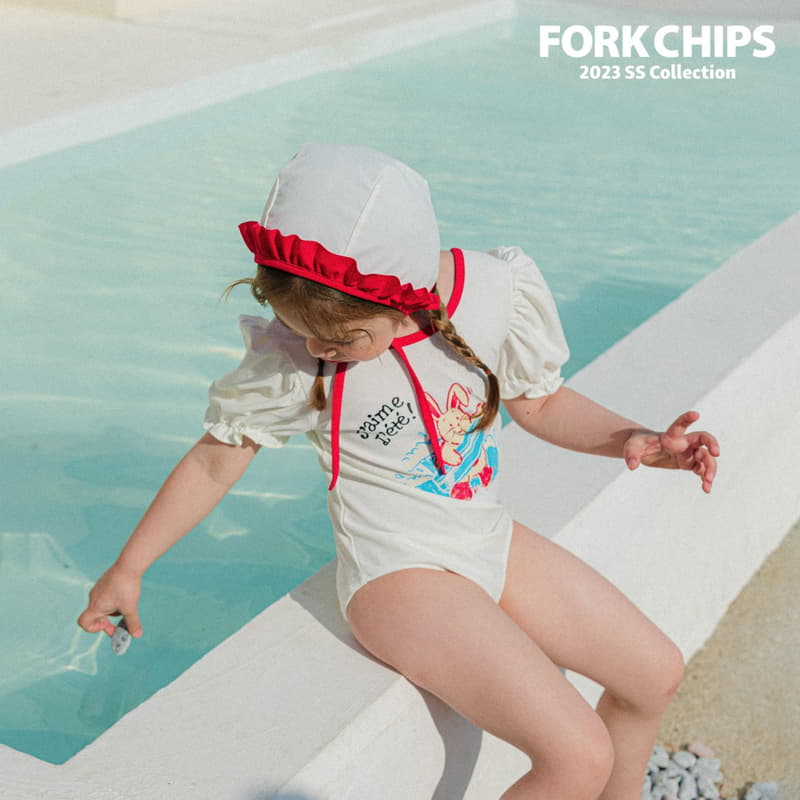 Fork Chips - Korean Children Fashion - #todddlerfashion - Frill Swim Hat - 9