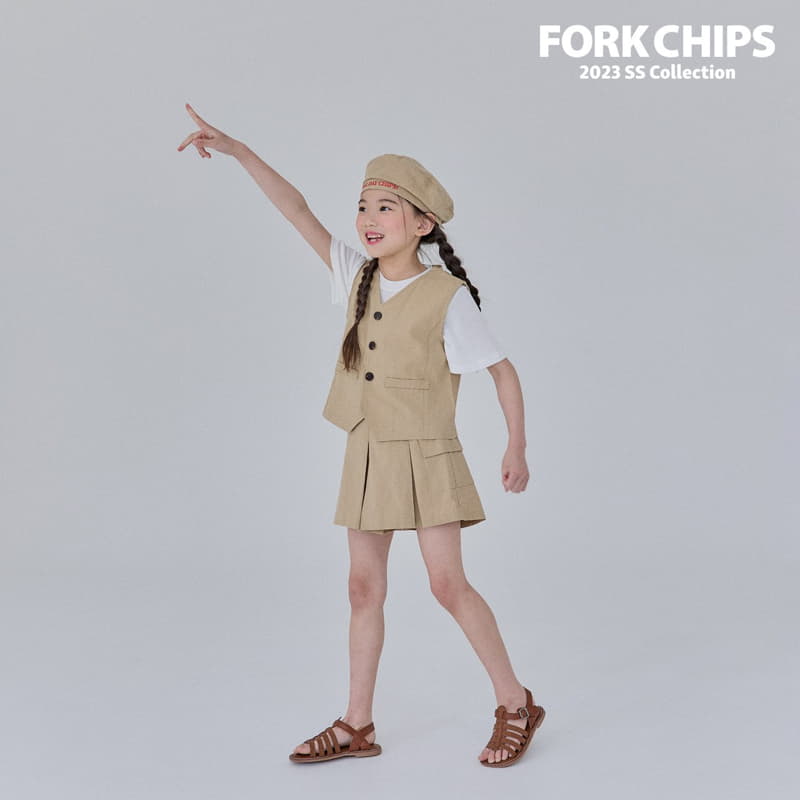 Fork Chips - Korean Children Fashion - #toddlerclothing - Log Cargo Skirt - 7