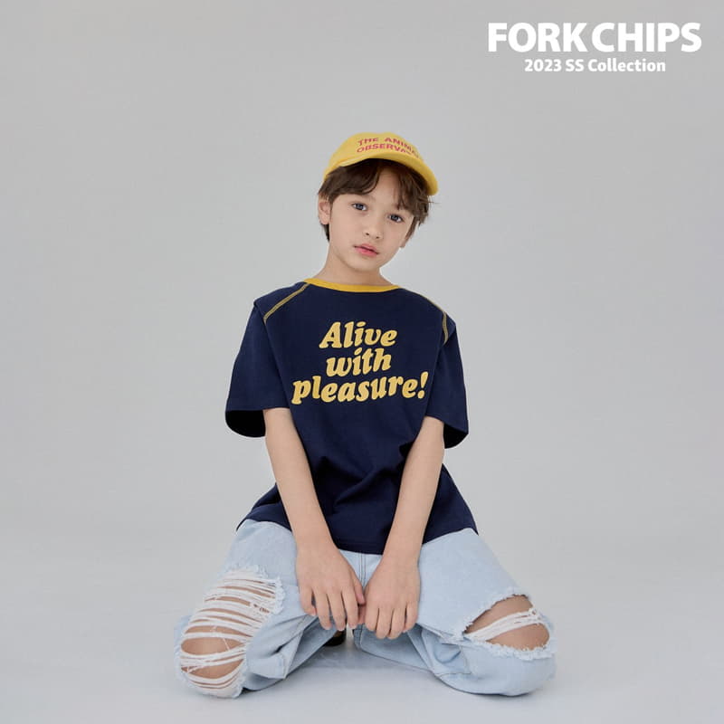 Fork Chips - Korean Children Fashion - #toddlerclothing - Alive Tee - 9