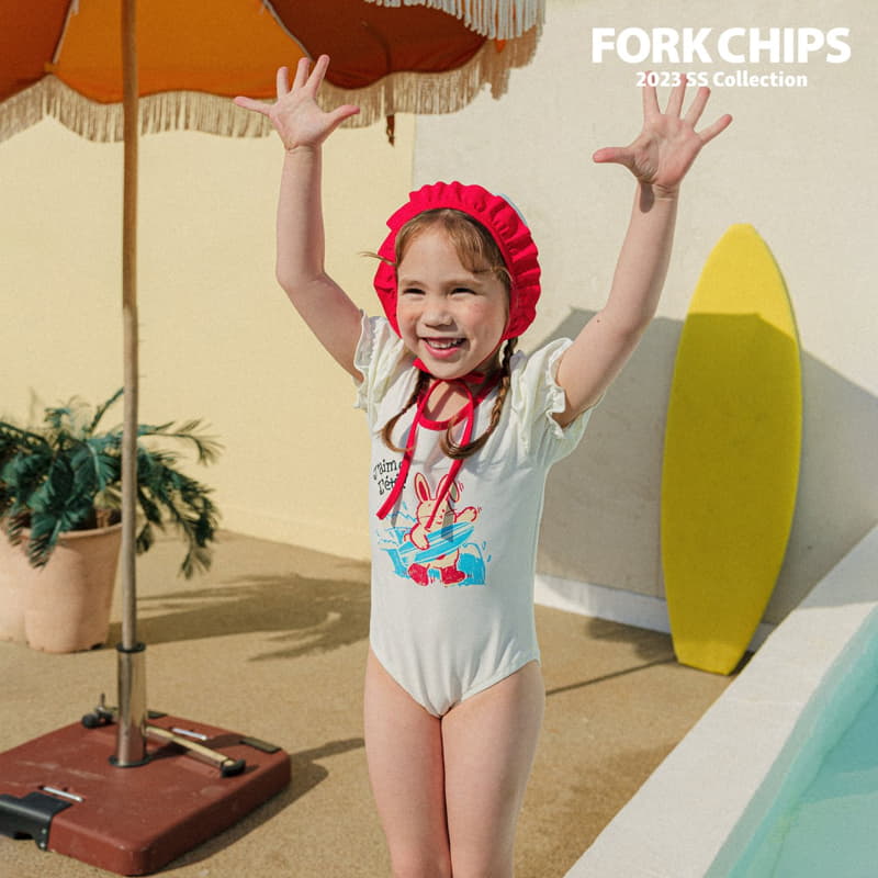 Fork Chips - Korean Children Fashion - #toddlerclothing - Frill Swim Hat - 10