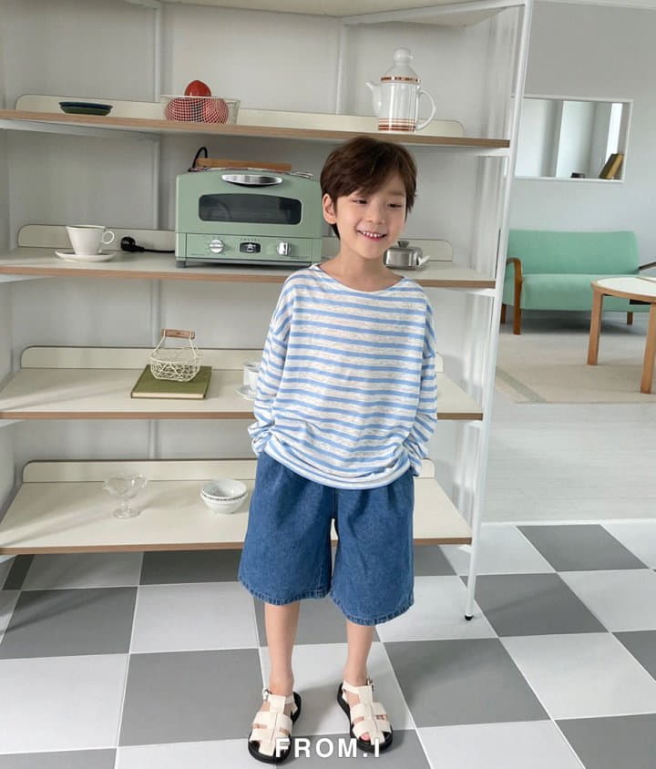 From I - Korean Children Fashion - #childrensboutique - Stripes Linen Tee - 7