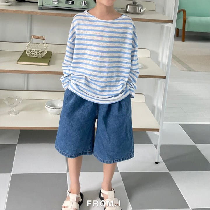 From I - Korean Children Fashion - #designkidswear - Stripes Linen Tee - 8