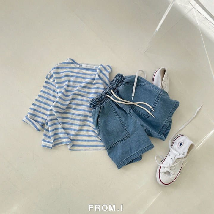 From I - Korean Children Fashion - #kidsshorts - Stripes Linen Tee - 11