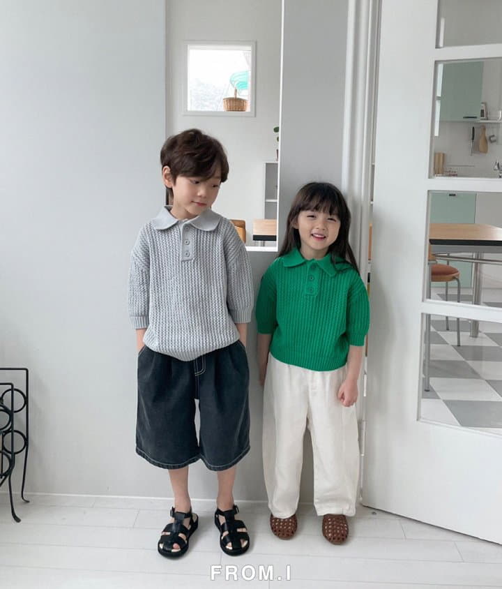 From I - Korean Children Fashion - #minifashionista - Cotton Collar Knit Tee