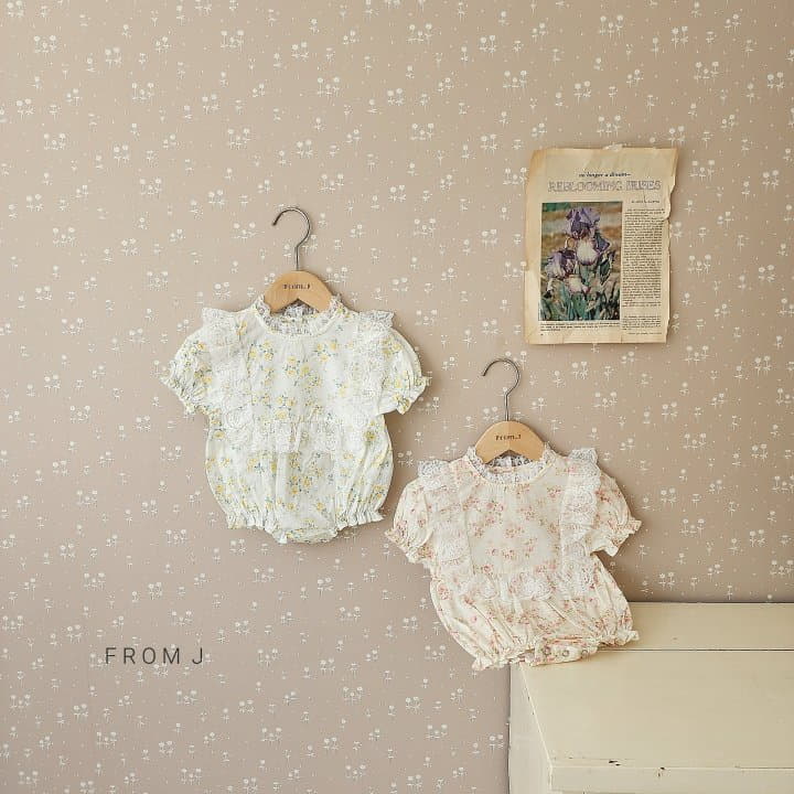 From J - Korean Baby Fashion - #babyfever - Bonjour Lace Bodysuit - 9