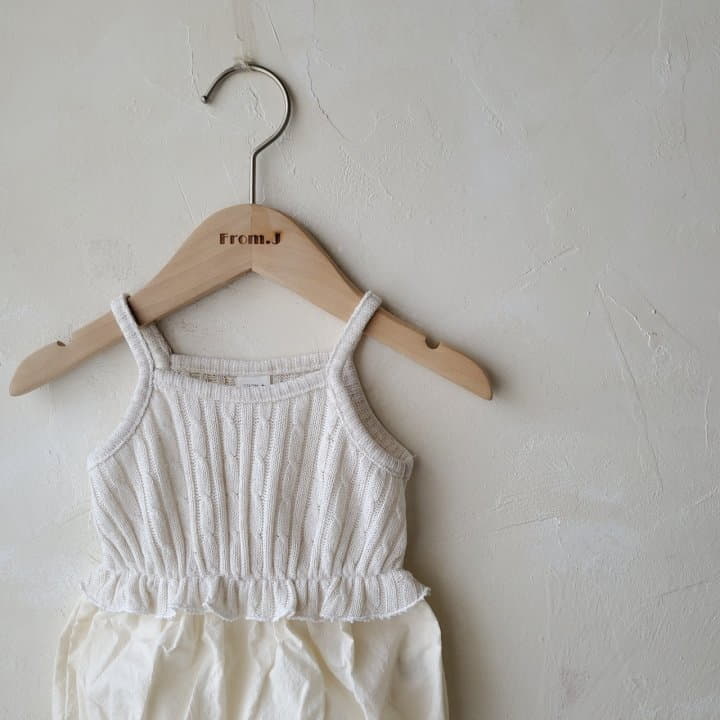 From J - Korean Baby Fashion - #babyoutfit - Twist Sleeveless Bodsyuit - 2