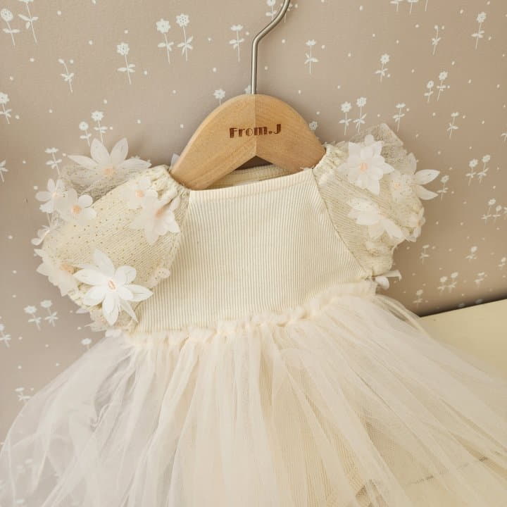 From J - Korean Baby Fashion - #onlinebabyshop - Flower Short Sleeves Shasha Bodysuit - 9