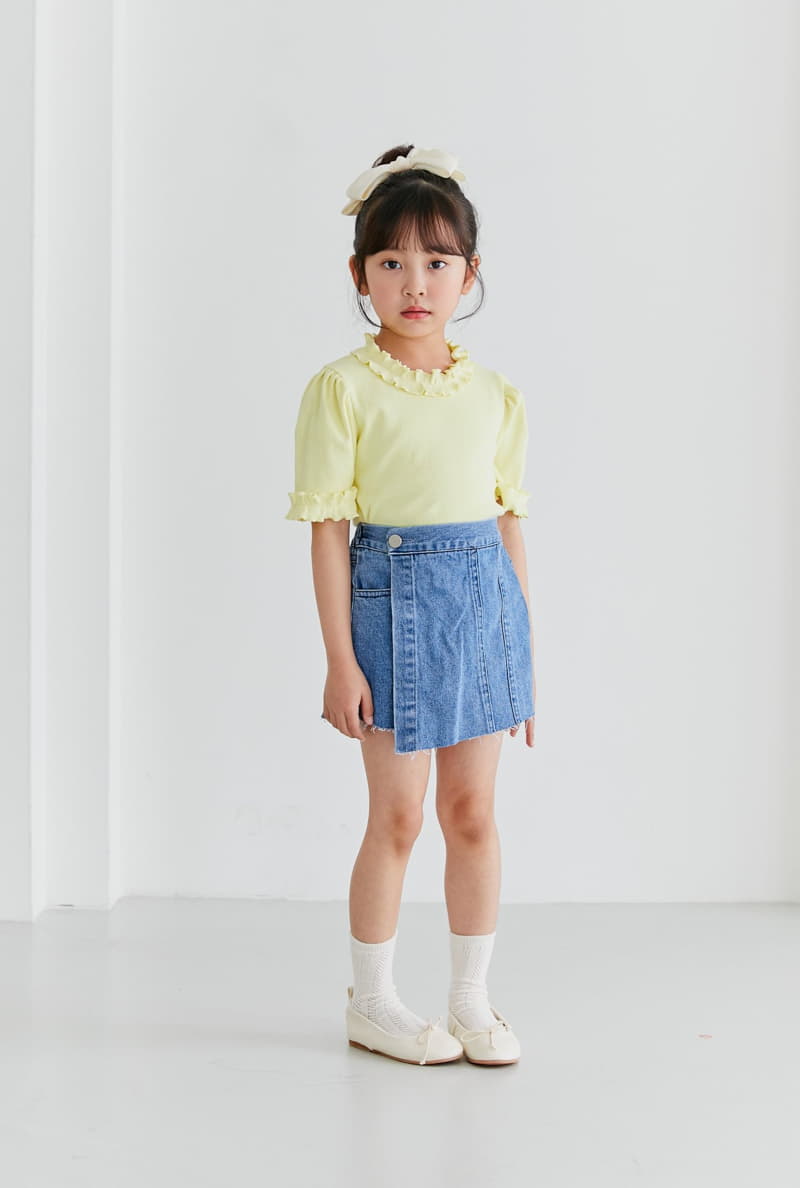 Ggomare - Korean Children Fashion - #designkidswear - Frill Round Tee - 9