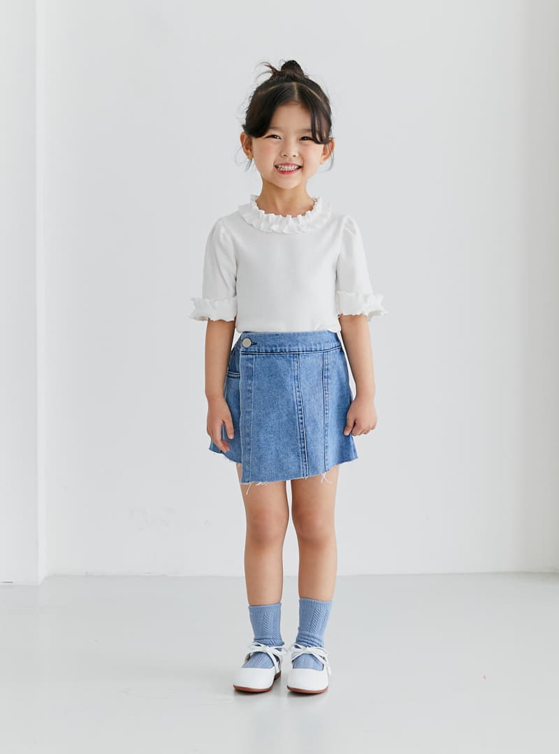 Ggomare - Korean Children Fashion - #discoveringself - Frill Round Tee - 10