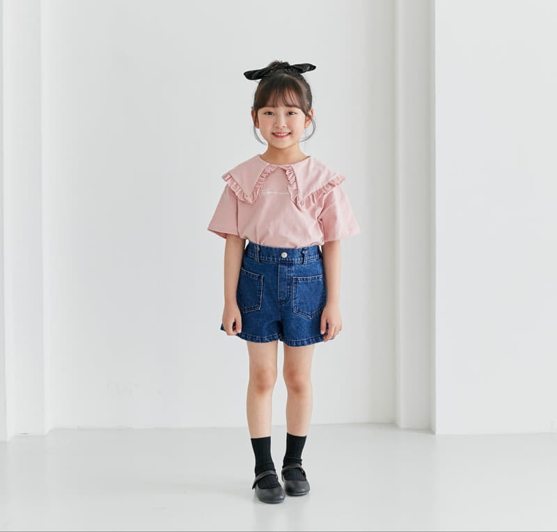 Ggomare - Korean Children Fashion - #kidsshorts - BB Collar Tee - 7