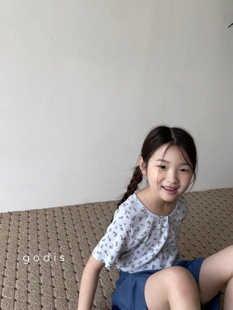 Godis - Korean Children Fashion - #Kfashion4kids - Flower Button Tee - 5