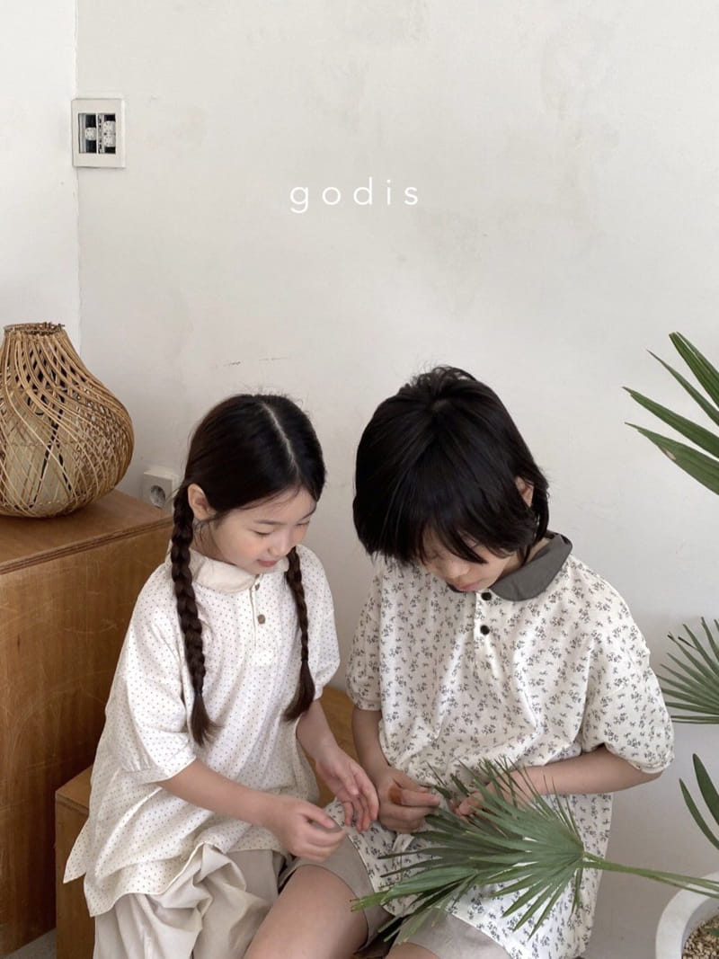 Godis - Korean Children Fashion - #discoveringself - Shape Collar Tee - 11