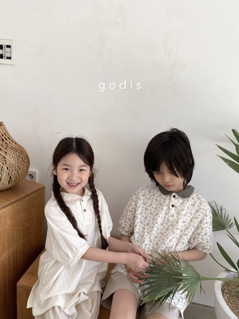 Godis - Korean Children Fashion - #fashionkids - Shape Collar Tee - 12