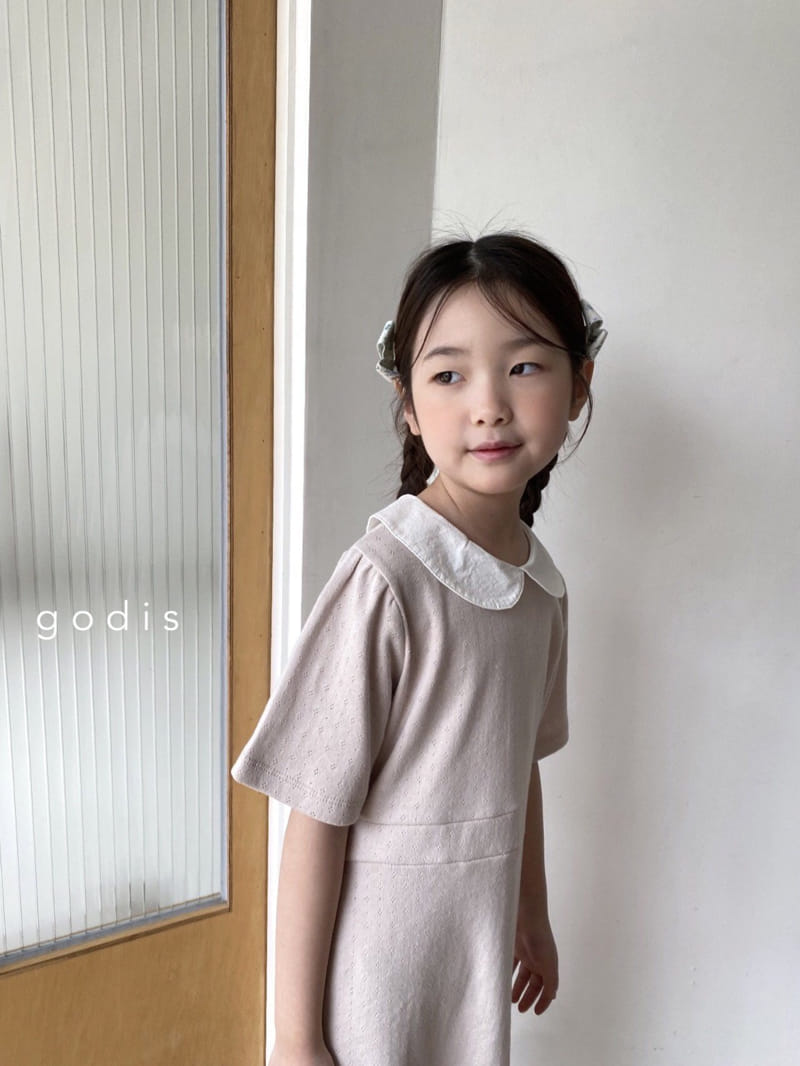 Godis - Korean Children Fashion - #kidzfashiontrend - Eyelet One-piece - 6