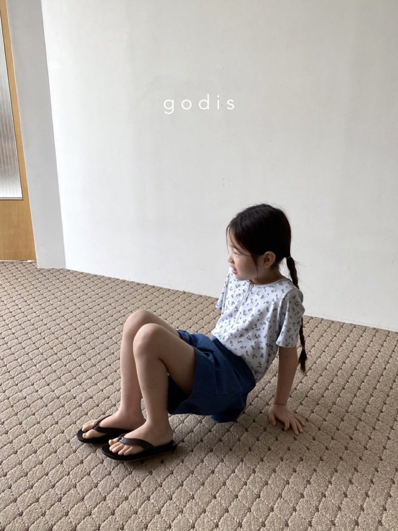 Godis - Korean Children Fashion - #kidsstore - Flower Button Tee - 4
