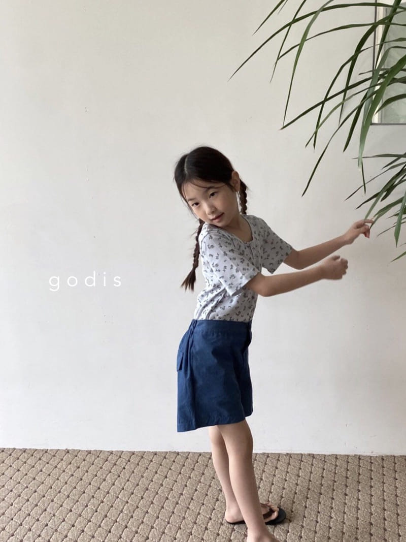 Godis - Korean Children Fashion - #minifashionista - Flower Button Tee - 8