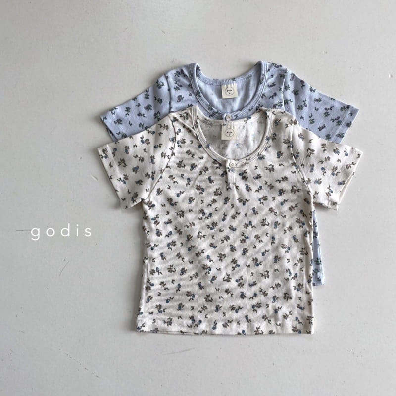 Godis - Korean Children Fashion - #prettylittlegirls - Flower Button Tee - 9